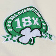 Boston Celtics Hardwood Classics Chainstitch Premium T-Shirt Cream