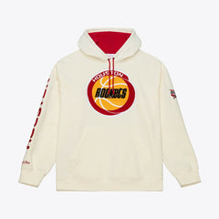 Houston Rockets Hardwood Classics Chainstitch Premium Fleece Hoodie Cream