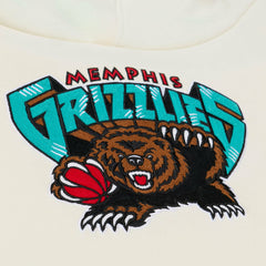 Memphis Grizzlies Hardwood Classics Chainstitch Premium Fleece Hoodie Cream