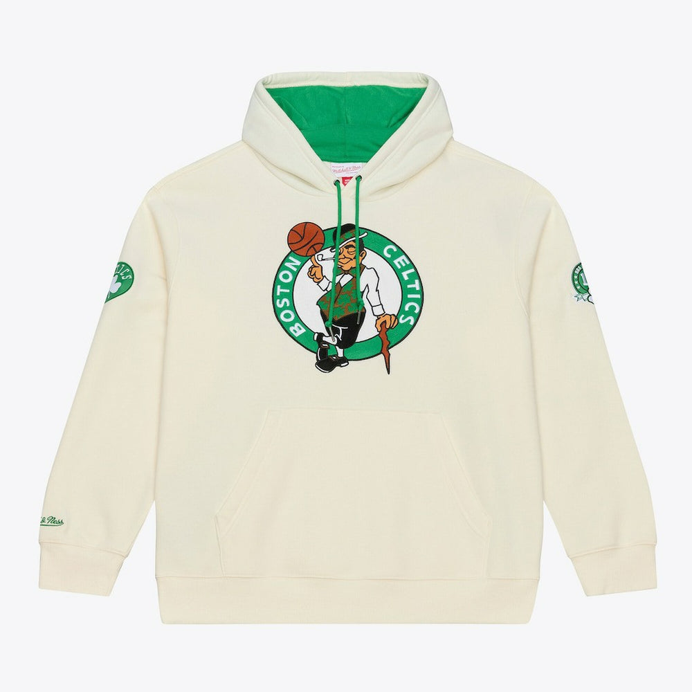 Boston Celtics Hardwood Classics Chainstitch Premium Fleece Hoodie Cream