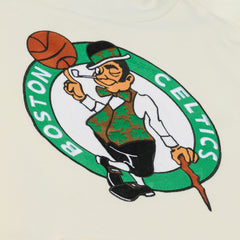 Boston Celtics Hardwood Classics Chainstitch Premium Fleece Hoodie Cream