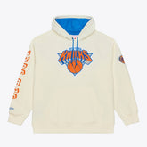 New York Knicks Hardwood Classics Chainstitch Premium Fleece Hoodie Cream