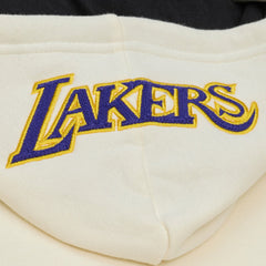 Los Angeles Lakers Hardwood Classics Chainstitch Premium Fleece Hoodie Cream