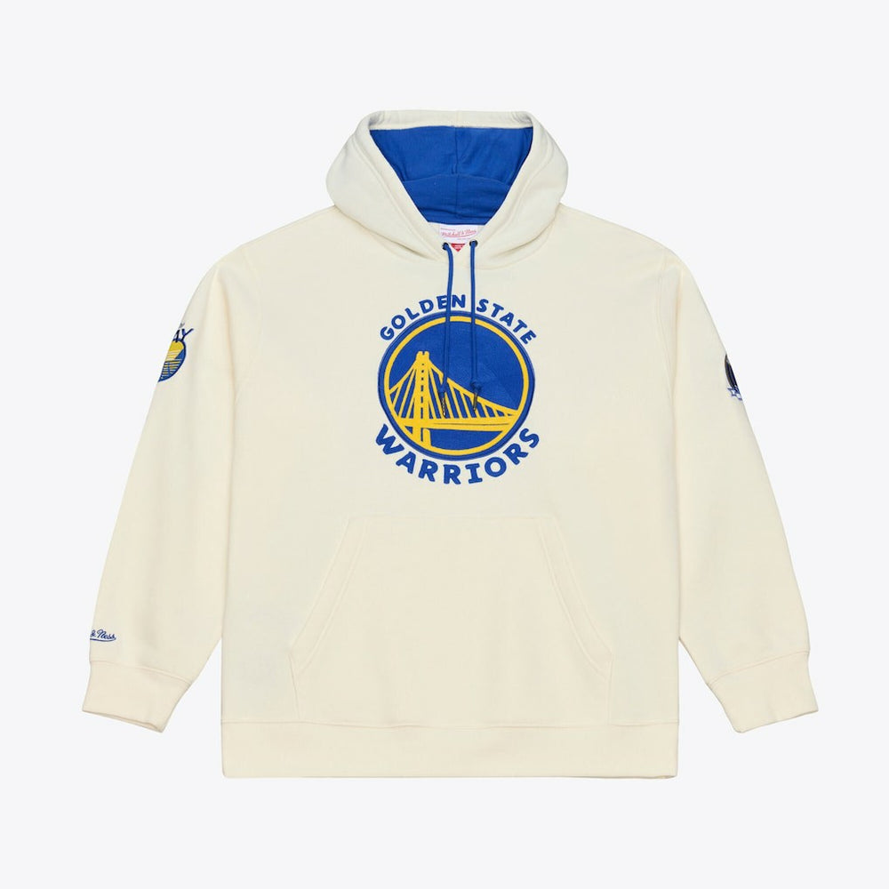 Golden State Warriors Hardwood Classics Chainstitch Premium Fleece Hoodie Cream