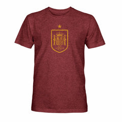 Spain National Team 1863FC Mono Badge Vintage Tri-Blend T-Shirt Maroon