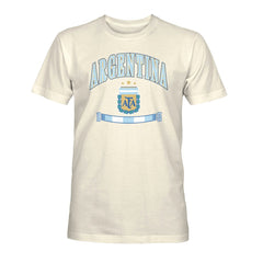 Argentina National Team 1863FC Retro Stripes T-Shirt Cream shop