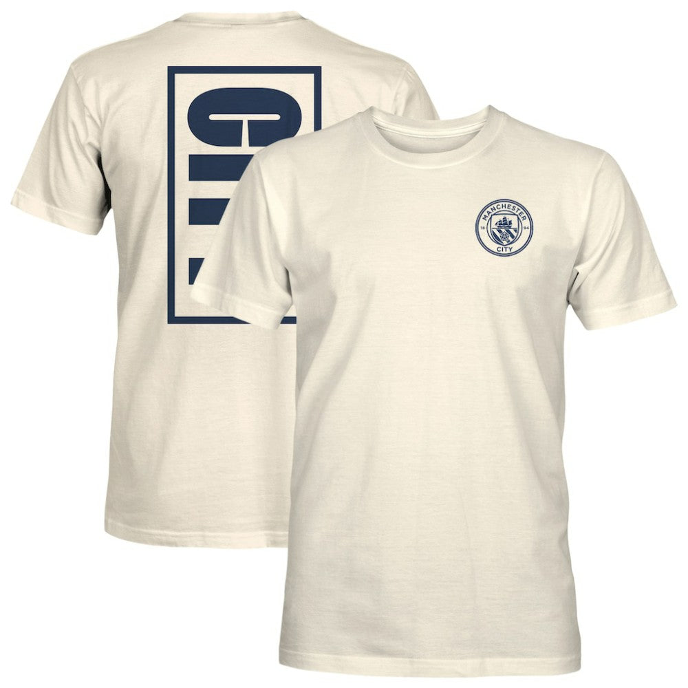 Manchester City 1863FC Big Logo Heavyweight T-Shirt Cream sale