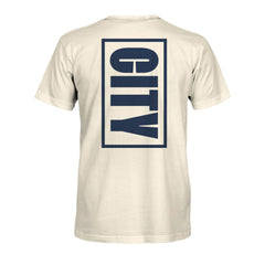 Manchester City 1863FC Big Logo Heavyweight T-Shirt Cream sale
