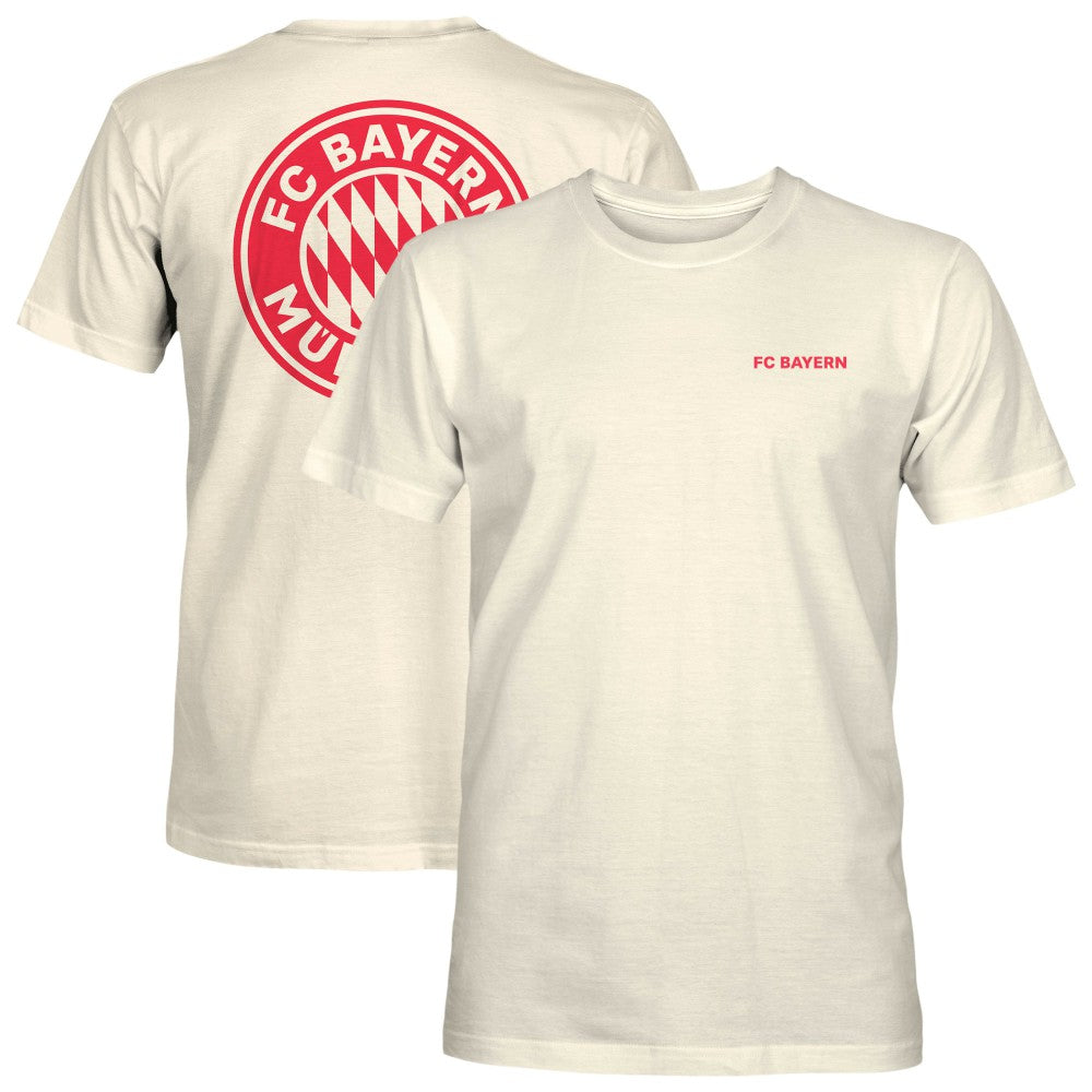 Bayern Munich 1863FC Big Logo Heavyweight T-Shirt Cream