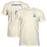 Argentina National Team 1863FC Own the Pitch Heavyweight T-Shirt Cream