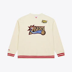 Philadelphia 76ers Hardwood Classics 76 Originals Collection Sweatshirt Cream