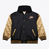Philadelphia 76ers Hardwood Classics 76 Originals Collection Fushion Full-Snap Hoodie Jacket Black