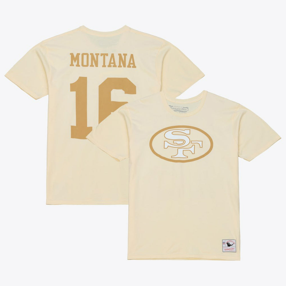 Joe Montana San Francisco 49ers Sandman Name & Number T-Shirt Cream
