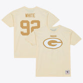 Reggie White Green Bay Packers Sandman Name & Number T-Shirt Cream