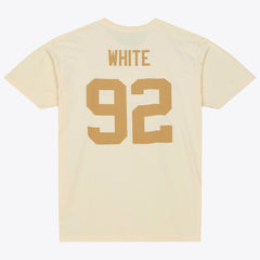 Reggie White Green Bay Packers Sandman Name & Number T-Shirt Cream