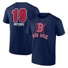 Roman Anthony Boston Red Sox Fastball Player Name & Number T-Shirt - Navy T-shirts