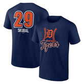 Tarik Skubal Detroit Tigers Fastball Player Name & Number T-Shirt - Navy T-shirts