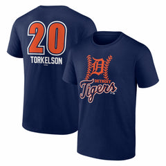 Spencer Torkelson Detroit Tigers Fastball Player Name & Number T-Shirt - Navy T-shirts