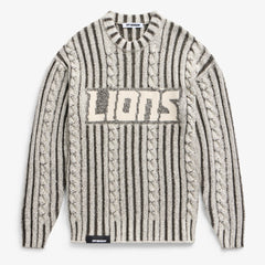 Detroit Lions Off Season x NFL Unisex Cable Knit Sweater Cream/Gray