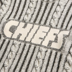 Kansas City Chiefs Off Season x NFL Unisex Cable Knit Sweater Cream/Gray