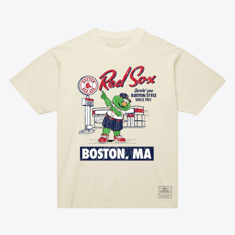 Boston Red Sox Mitchell & Ness Deli T-Shirt - Cream T-shirts