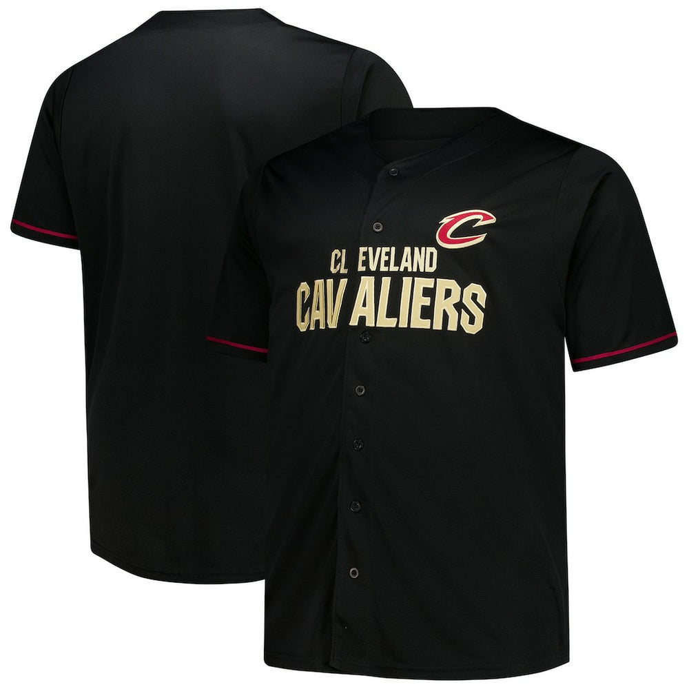 NBA Cleveland Cavaliers Big & Tall Pop Full-Button Jersey sale - Black