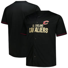 NBA Cleveland Cavaliers Big & Tall Pop Full-Button Jersey sale - Black