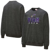 Utah Jazz Throw It Back Fleece Sweatshirt Black