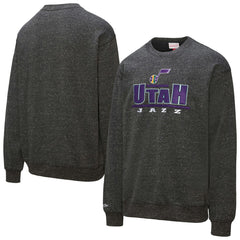 Utah Jazz Throw It Back Fleece Sweatshirt Black