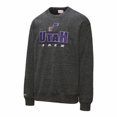 Utah Jazz Throw It Back Fleece Sweatshirt Black