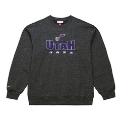 Utah Jazz Throw It Back Fleece Sweatshirt Black
