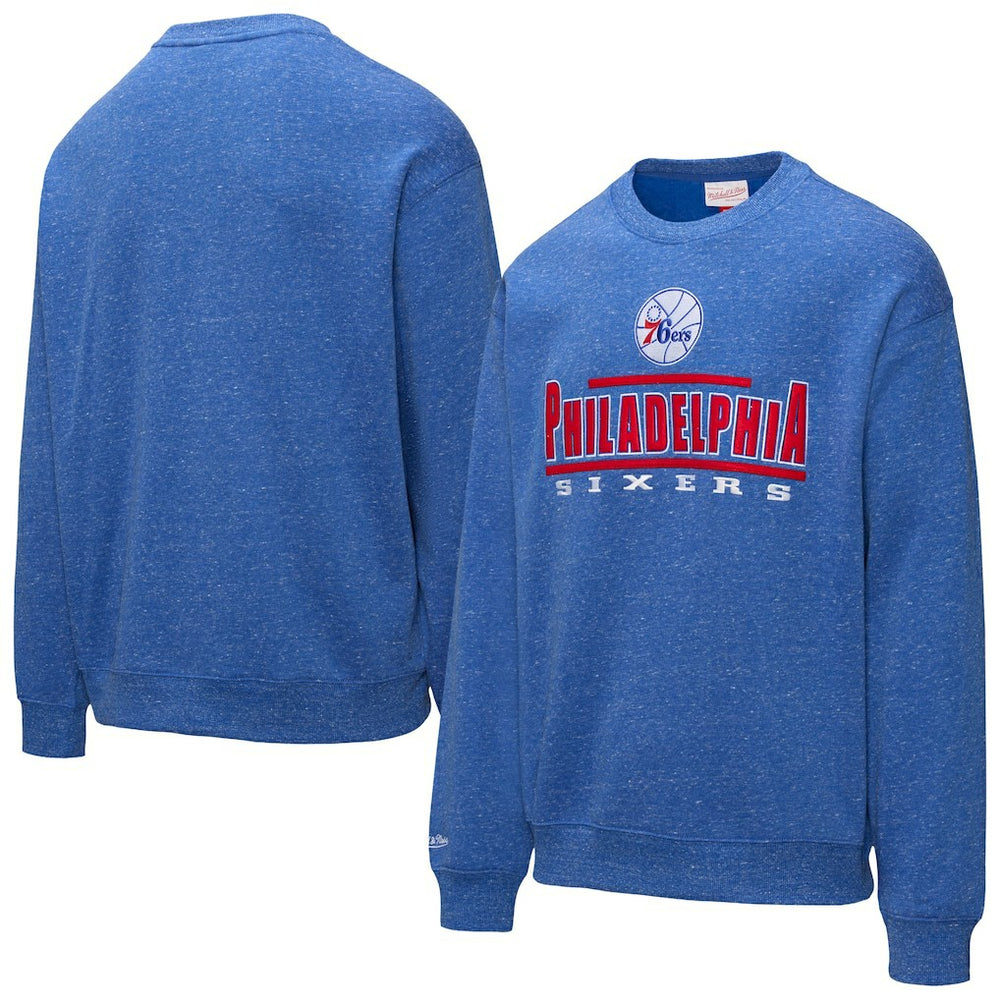 Philadelphia 76ers Throw It Back Fleece Sweatshirt Royal