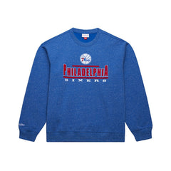 Philadelphia 76ers Throw It Back Fleece Sweatshirt Royal