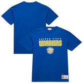 Golden State Warriors Hardwood Classics Throw It Back Premium T-Shirt Royal