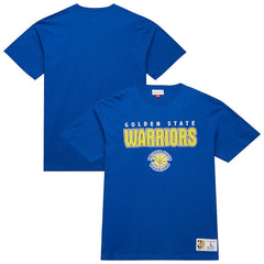 Golden State Warriors Hardwood Classics Throw It Back Premium T-Shirt Royal