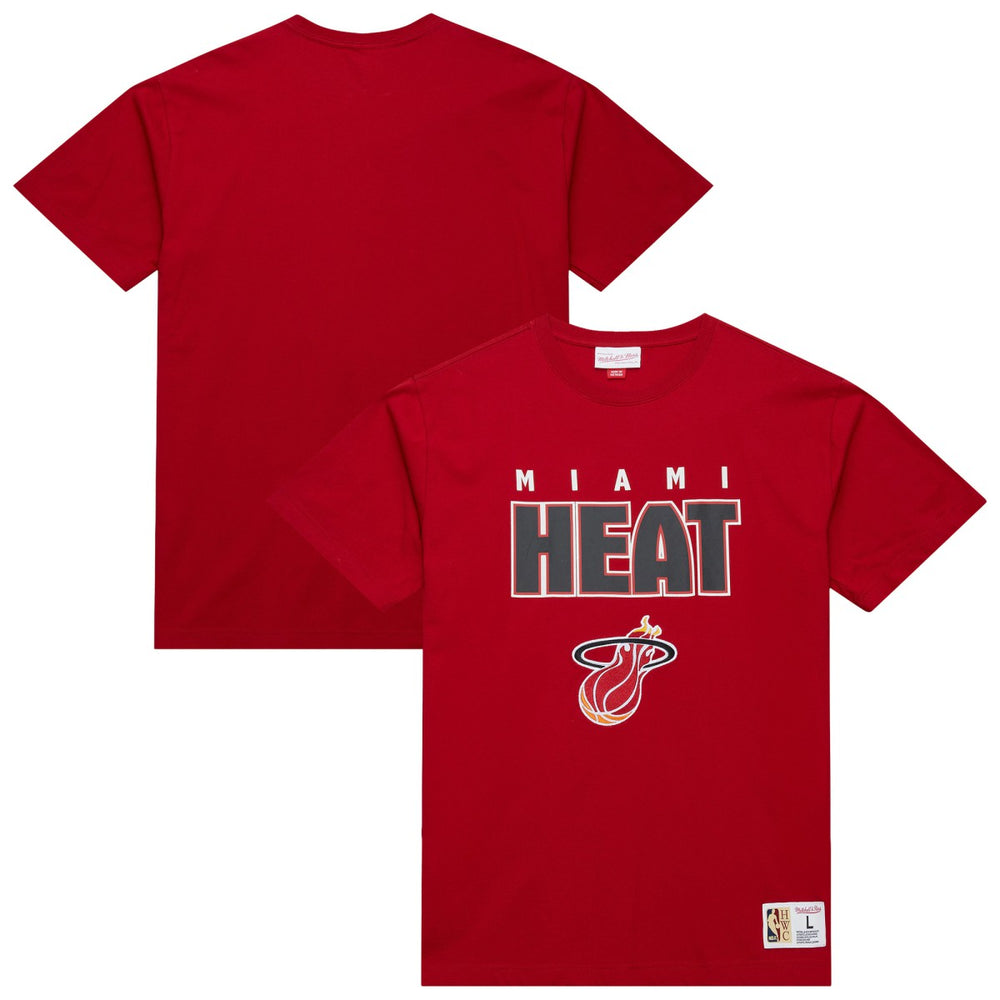 Miami Heat Hardwood Classics Throw It Back Premium T-Shirt Red