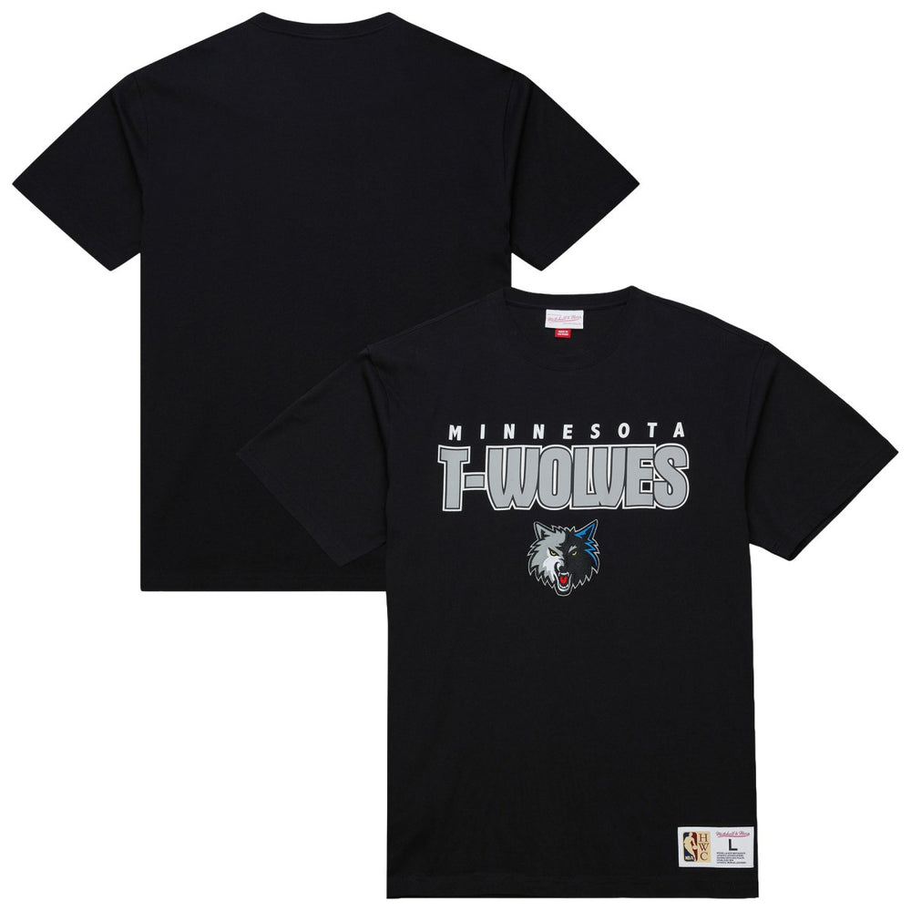 Minnesota Timberwolves Hardwood Classics Throw It Back Premium T-Shirt Black