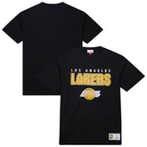 Los Angeles Lakers Hardwood Classics Throw It Back Premium T-Shirt Black