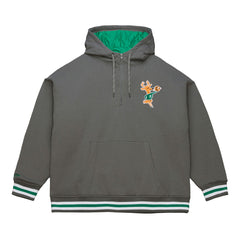 Milwaukee Bucks Throw It Back Quilted Fleece Quarter-Zip Hoodie Gray