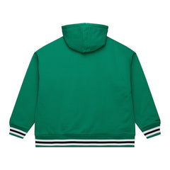 Boston Celtics Throw It Back Quilted Fleece Quarter-Zip Hoodie Green