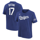 Shohei Ohtani Los Angeles Dodgers Nike Youth 2025 World Series Champions Name & Number T-Shirt - Royal T-shirts