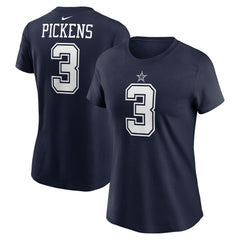 George Pickens Dallas Cowboys Women's Player Name & Number T-Shirt Navy
