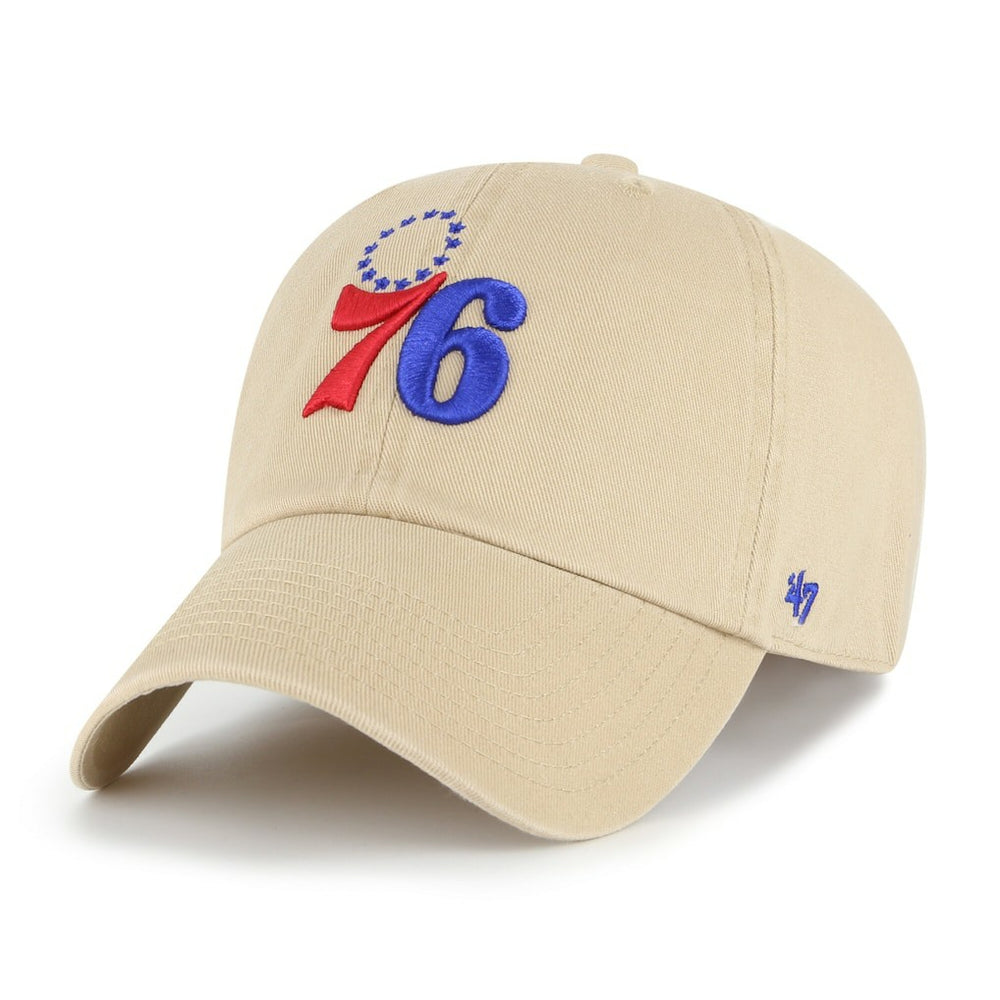 Philadelphia 76ers '47 Logo Clean Up Adjustable Hat Khaki