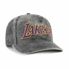 Los Angeles Lakers '47 Reclaim Snow Wash Corduroy Adjustable Hitch Hat Charcoal