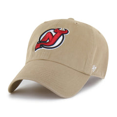 NHL New Jersey Devils '47 Logo Clean Up Adjustable Hat - Khaki