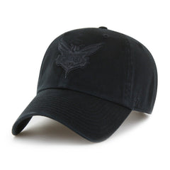 Charlotte Hornets '47 Black on Black Clean Up Adjustable Hat