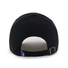 Philadelphia 76ers '47 Black on Black Clean Up Adjustable Hat