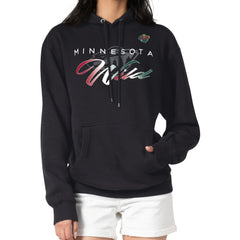 NHL Minnesota Wild G-III 4Her by Carl Banks Shadow Logo Fleece Pullover Hoodie - Black