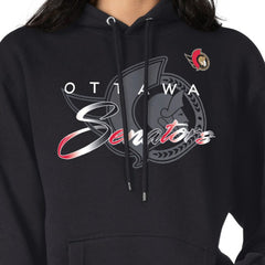 NHL Ottawa Senators G-III 4Her by Carl Banks Shadow Logo Fleece Pullover Hoodie - Black