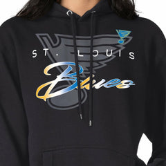 NHL St. Louis Blues G-III 4Her by Carl Banks Shadow Logo Fleece Pullover Hoodie - Black